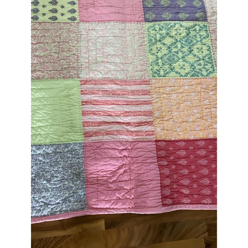 PB Teen Pottery Barn Quilt Patchwork Blanket 83